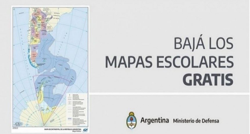 VUELTA A CLASES: DEFENSA IMPULSA LA DESCARGA GRATUITA DE MAPAS ESCOLARES